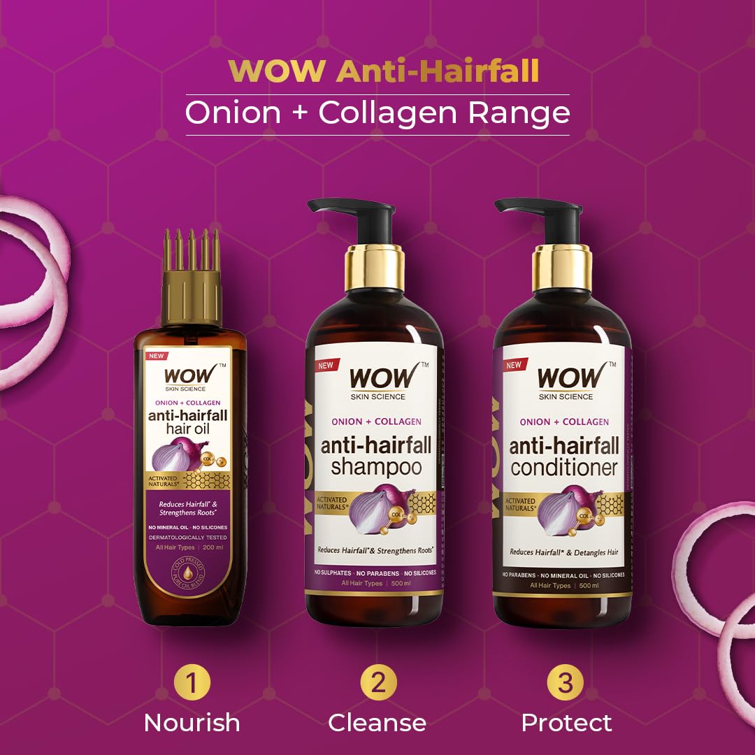 WOW Skin Science Onion + Collagen Anti-Hairfall Shampoo – view 6