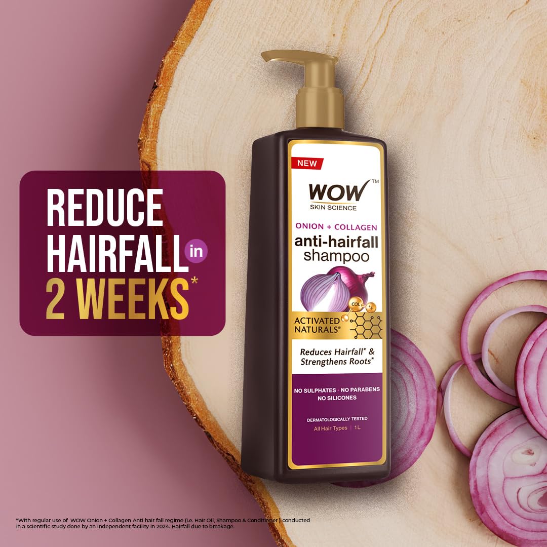 WOW Skin Science Onion + Collagen Anti-Hairfall Shampoo – view 8