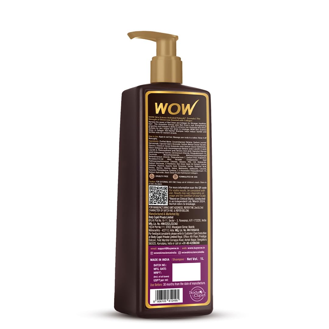 WOW Skin Science Onion + Collagen Anti-Hairfall Shampoo – view 9