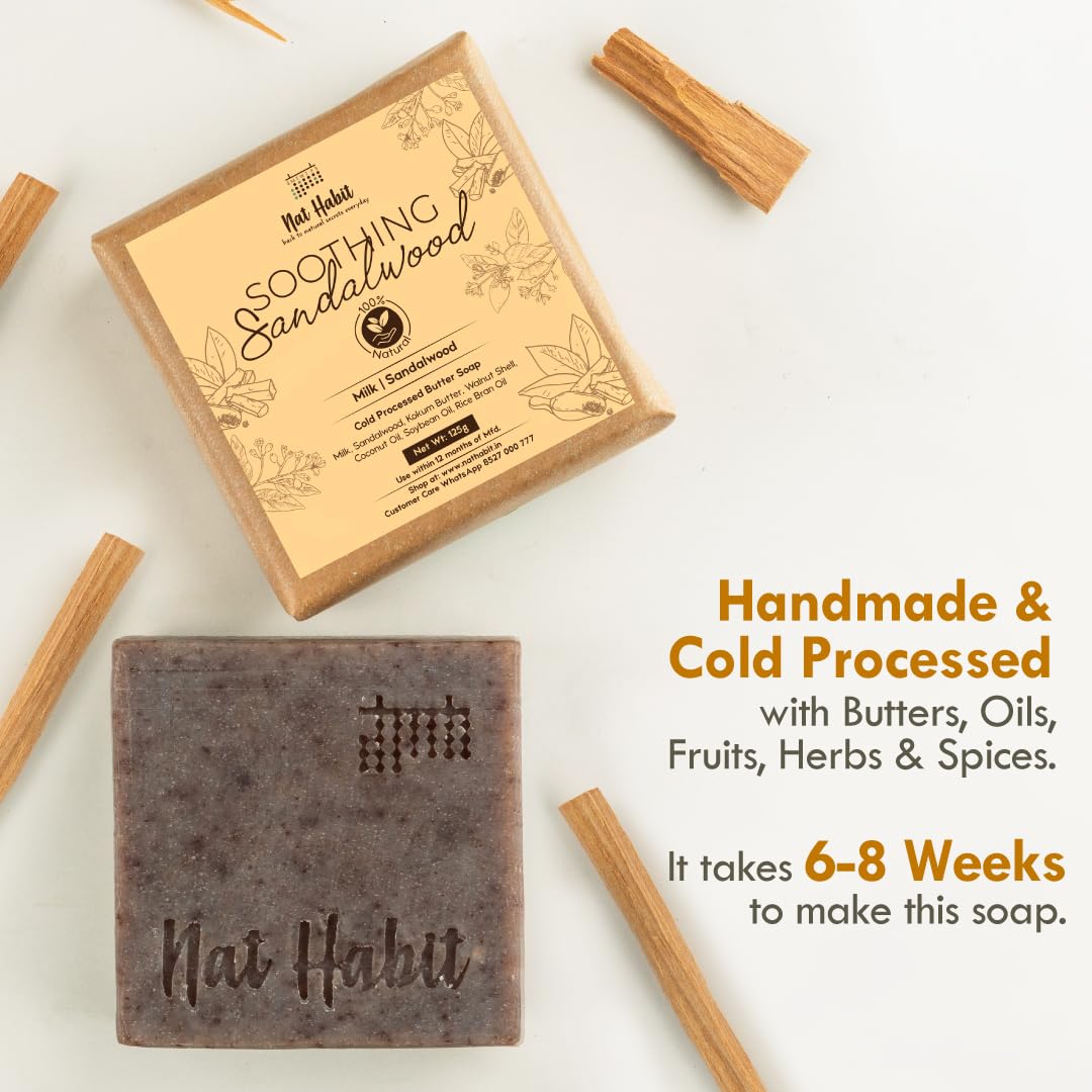 Nat Habit Neem & Sandalwood De-Tan Bath Soap Combo – view 5