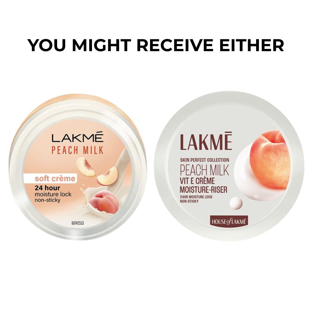 Lakme Peach Milk, Soft Creme Face Moisturizer, 100g, for Soft, Glowing Skin, with Vitamin E & Peach Milk Extract, 24Hr Moisture Lock, Lightweight, Non-Sticky, Non-Oily, All Skin Types – view 4