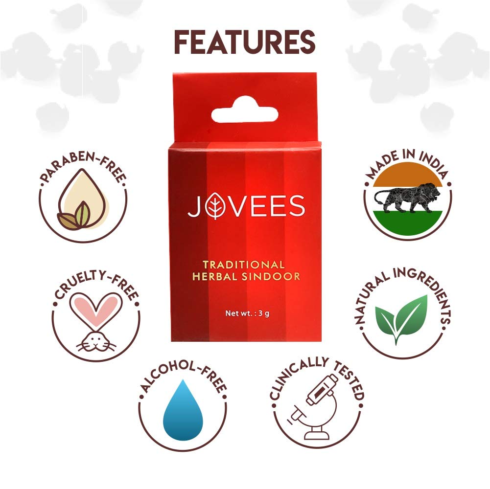 Jovees Herbal Traditional Maroon Sindoor, 3 gms – view 3