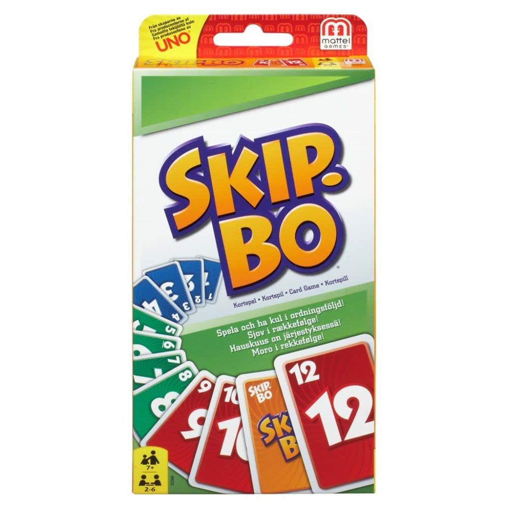 Games PICTIONARY Card Refresh, Multicolor & Mattel Uno Flip Side & Mattel Skip-Bo CardGame – view 5