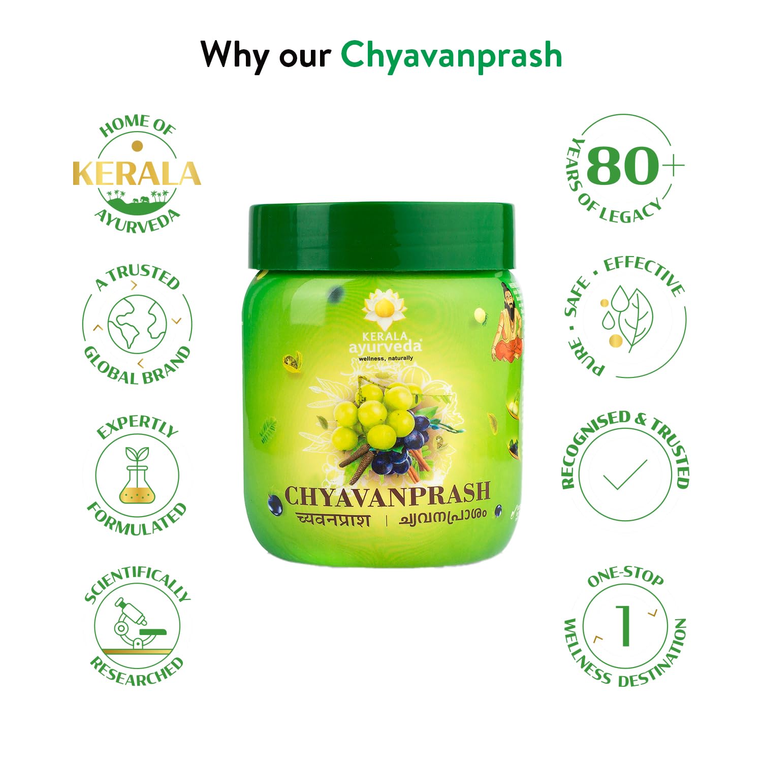 Kerala Ayurveda Original Chyavanprash,Immunity Supplement - 500 gm, Builds Strength & Enhances Longevity,Enriched With Wild Amla, Raisins, Pippali, Ashwagandha, Shatavari & Giloy,No Artificial Sugars – view 3
