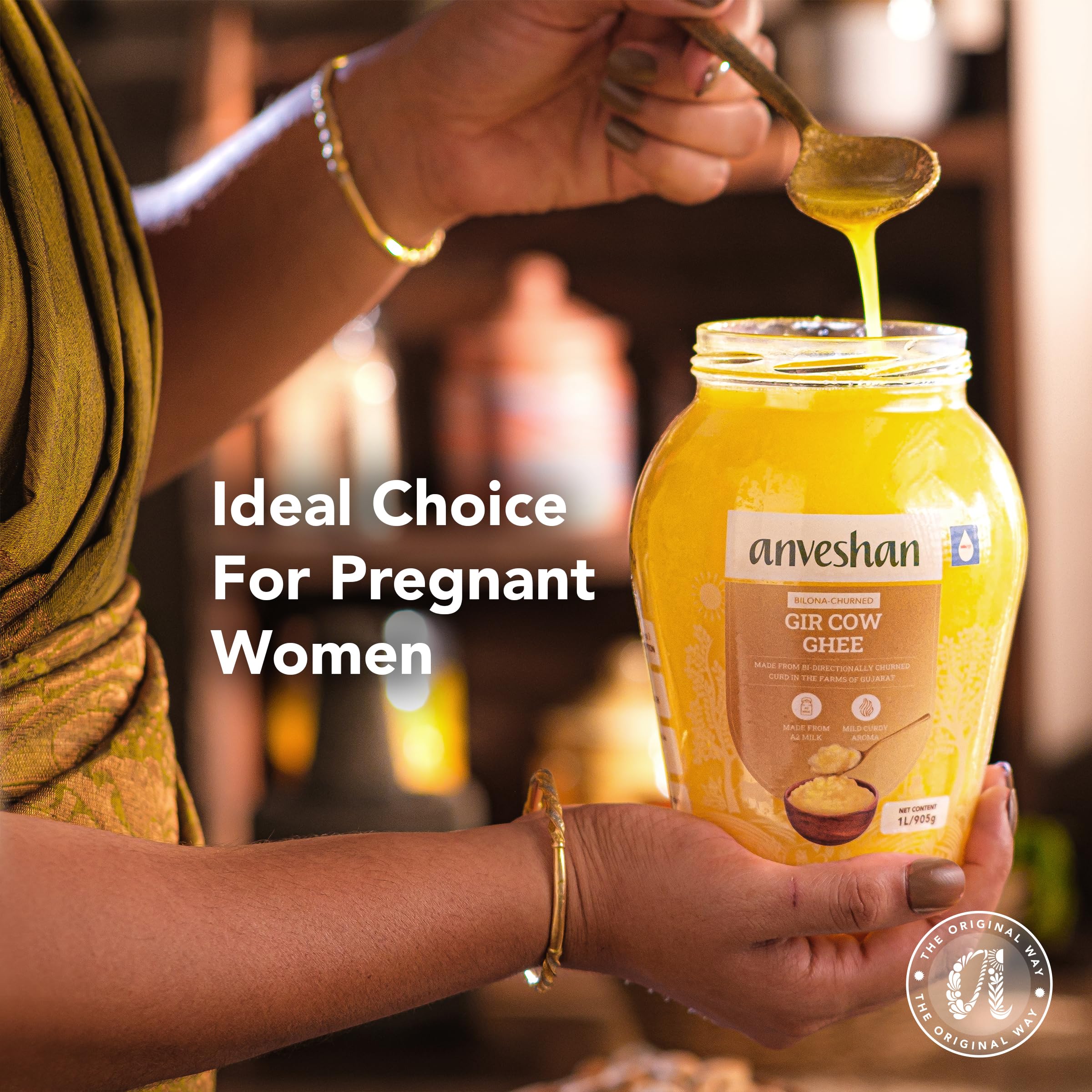 Anveshan A2 Gir Cow Desi Ghee 500ML – view 4