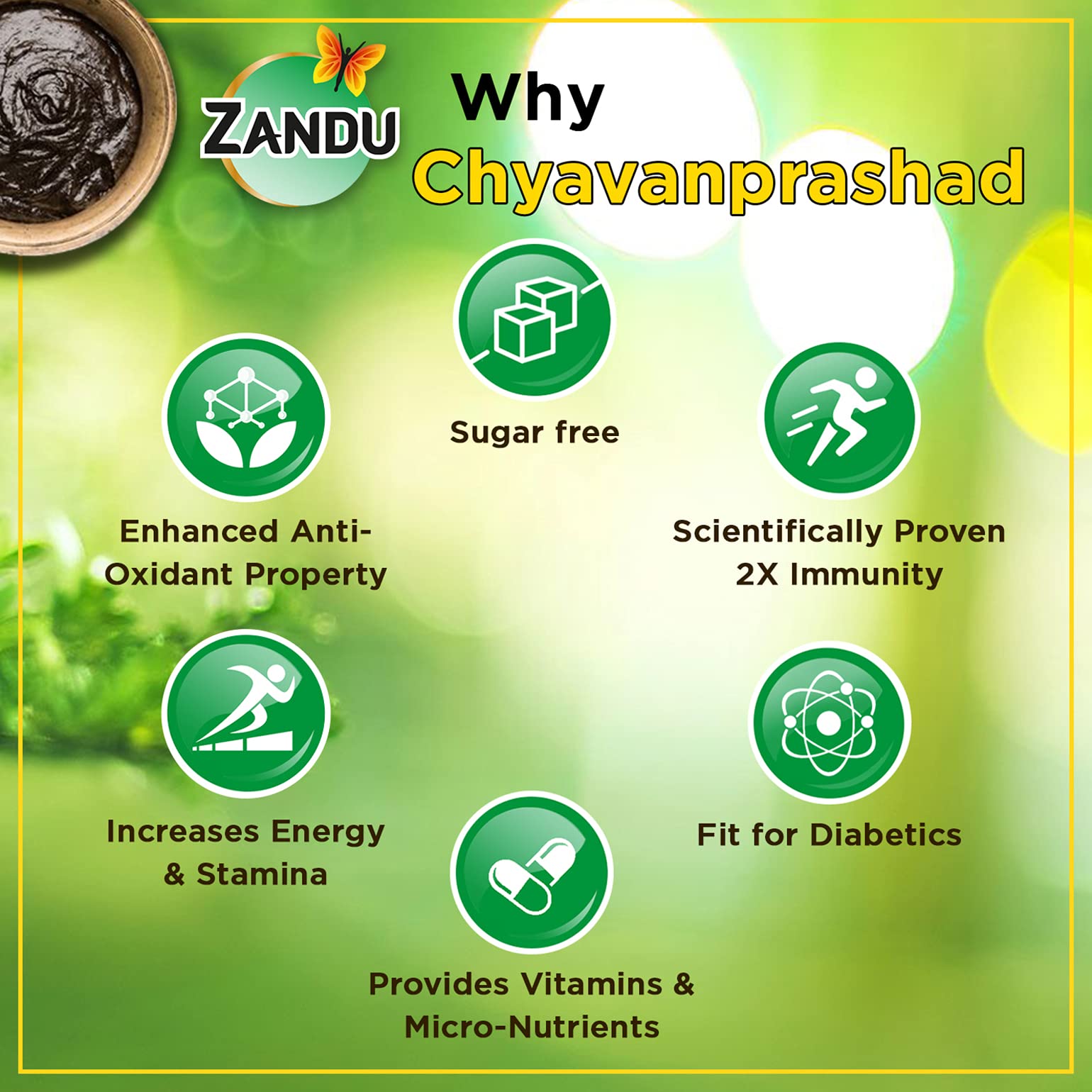 Zandu Chyawanprashad Sugar Free (No ) Chyawanprash-900G – view 5