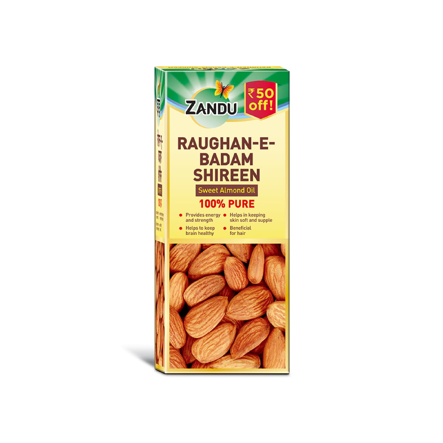 Zandu Raughan-E-Badam Shireen sweet almond oil bottle 100 ml