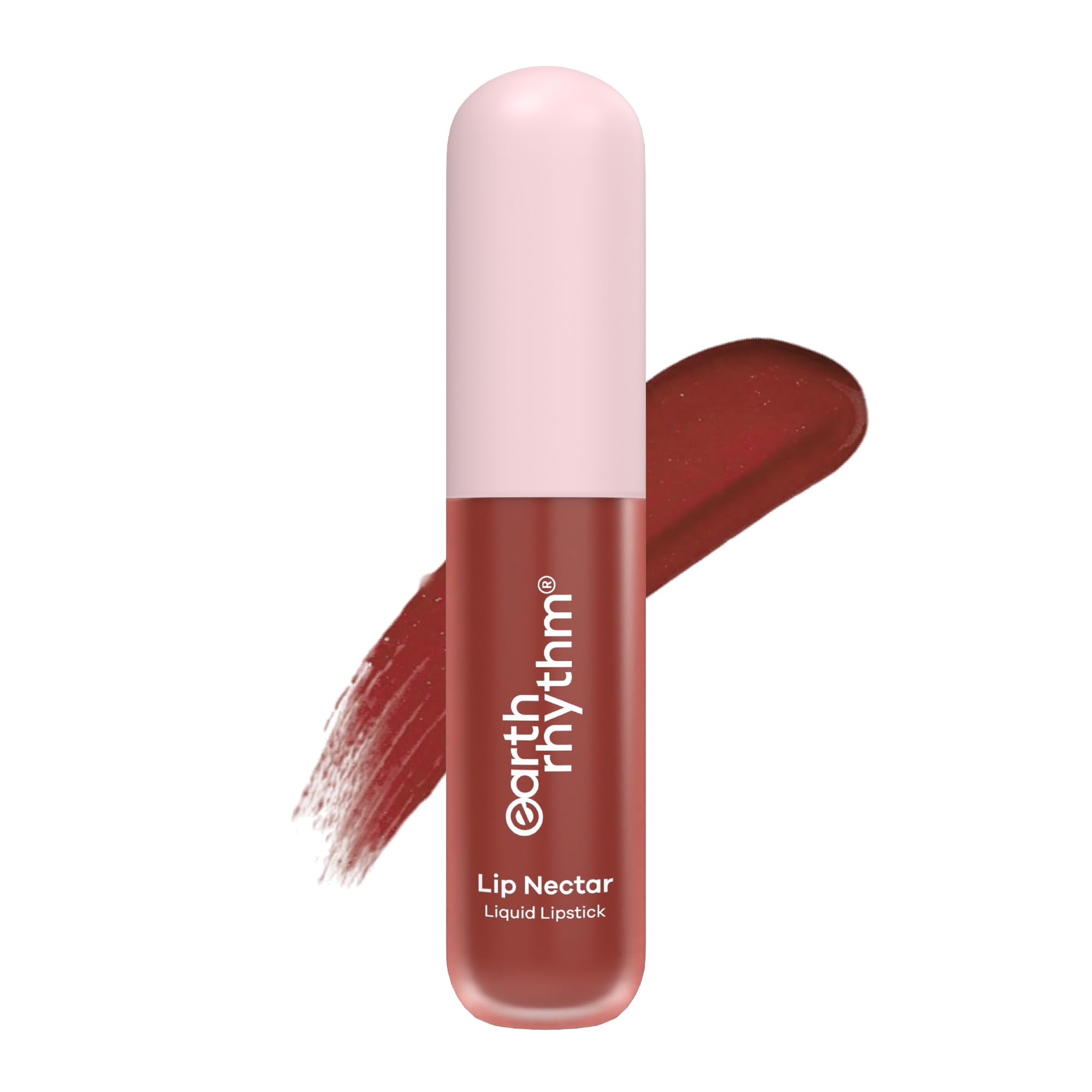 Cherry Earth Rhythm liquid lipstick tube and applicator close-up