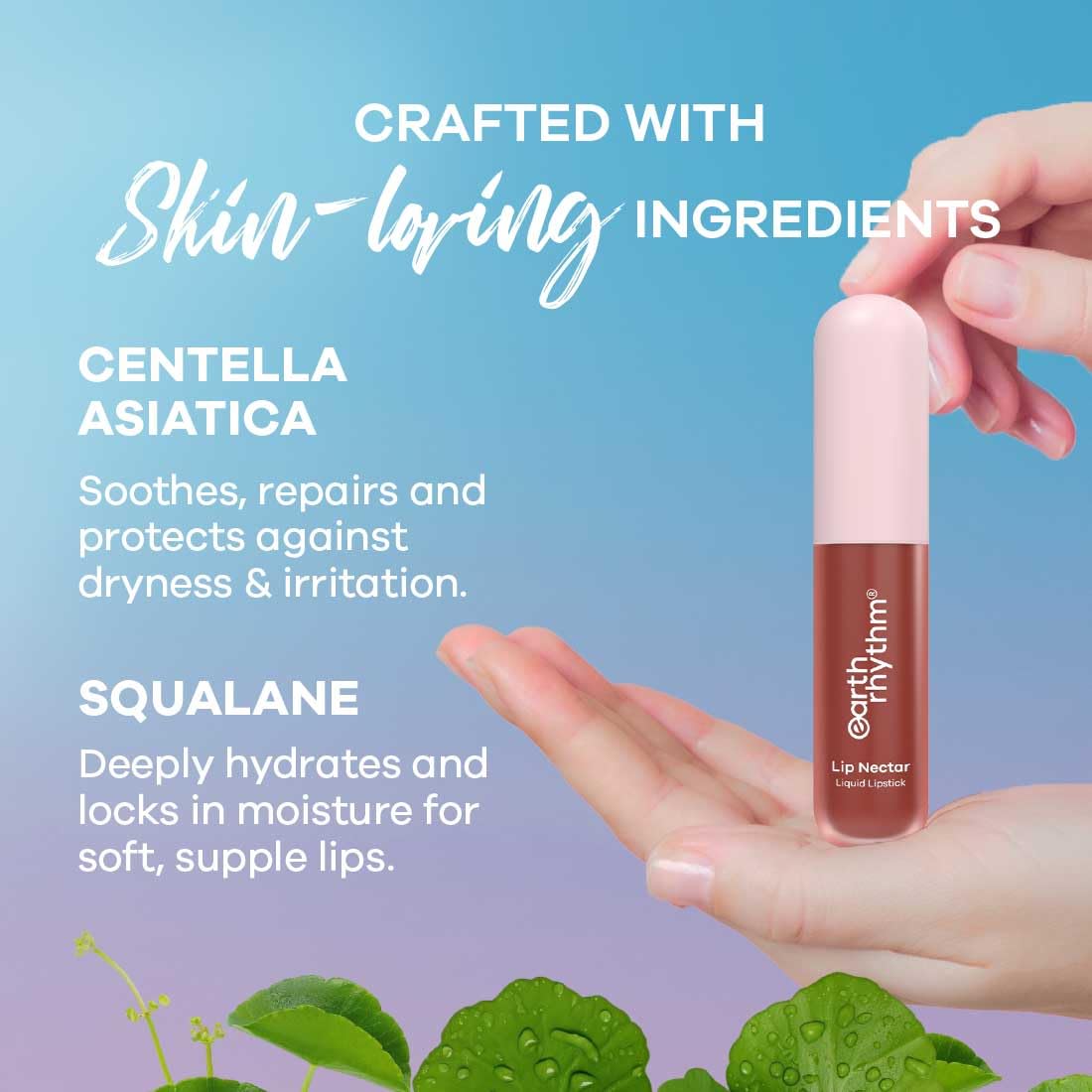 Earth Rhythm Lip Nectar Matte Liquid Lipstick, Weightless, Never Drying, No Mineral Oil 5g - Cherry – view 5
