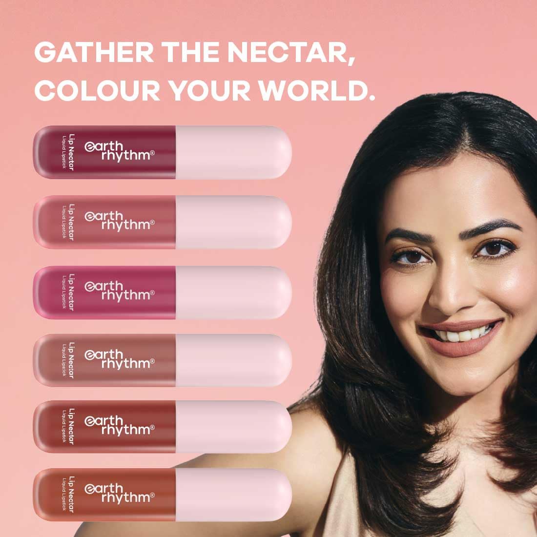 Earth Rhythm Lip Nectar Matte Liquid Lipstick, Weightless, Never Drying, No Mineral Oil 5g - Cherry – view 9