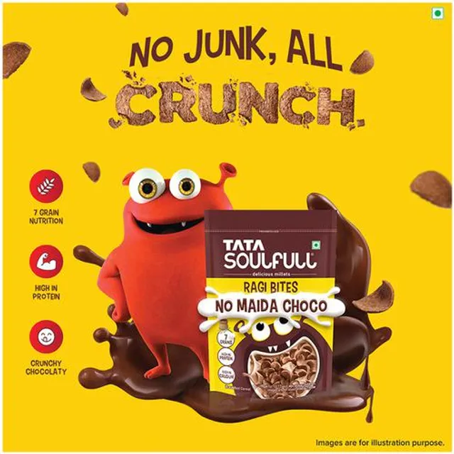 Tata Soulfull Ragi Bites - No Maida Choco, Healthy Breakfast, 375 g – view 6