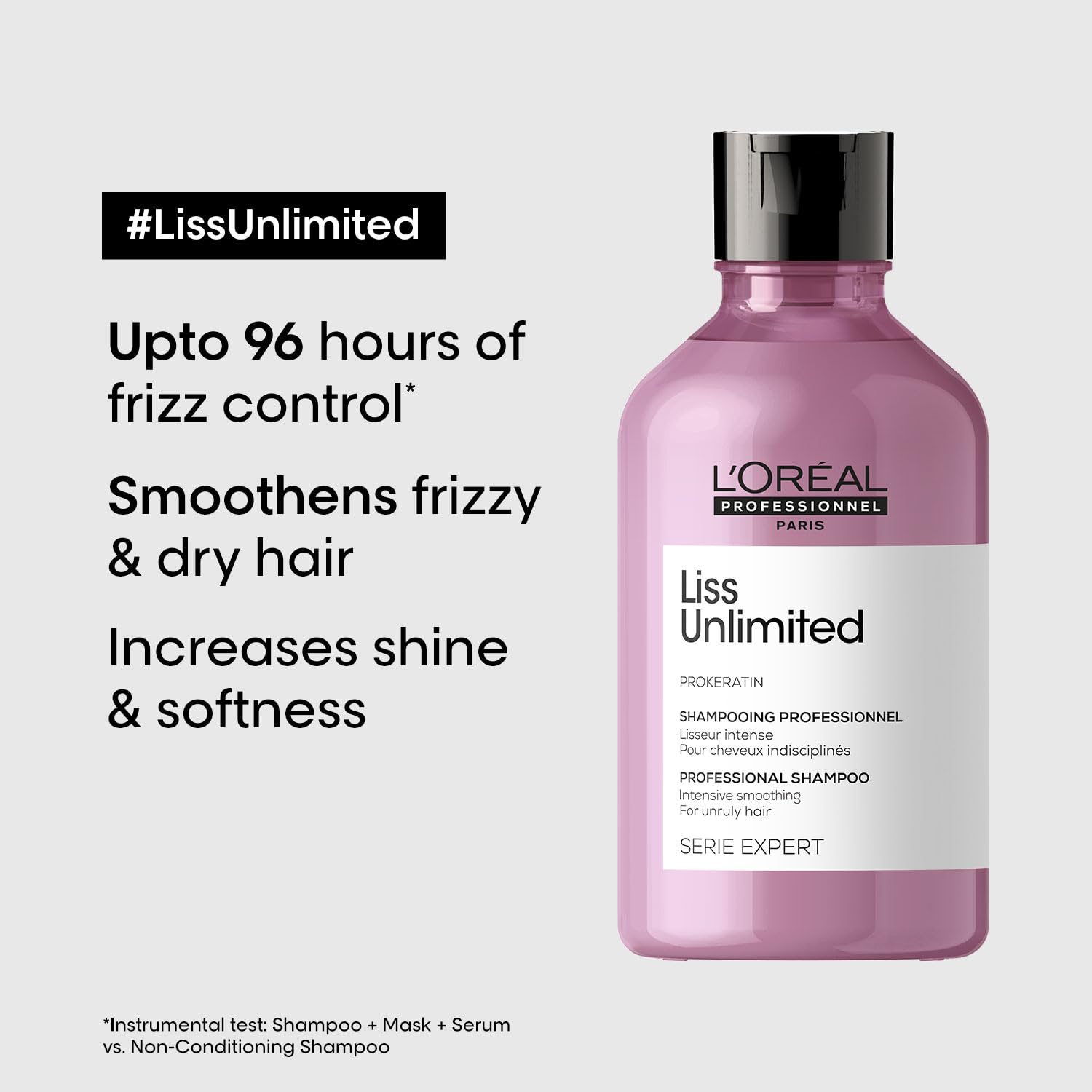 L'OREAL PROFESSIONNEL PARIS Liss Unlimited Shampoo For Rebellious & Frizzy Hair, 300Ml – view 3
