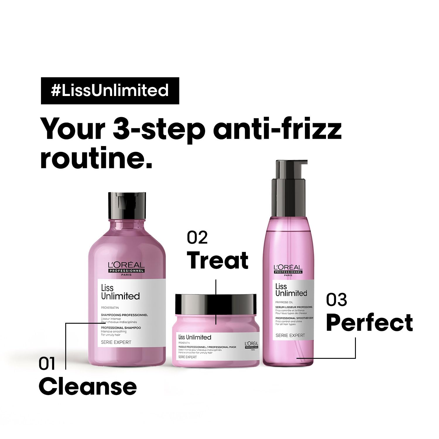L'OREAL PROFESSIONNEL PARIS Liss Unlimited Shampoo For Rebellious & Frizzy Hair, 300Ml – view 5