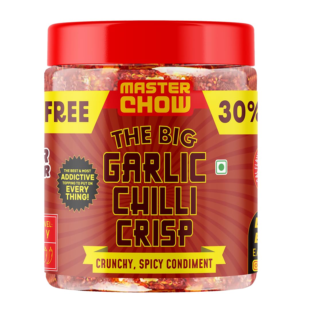 450 g jar of MasterChow chilli garlic crisp with red chillies