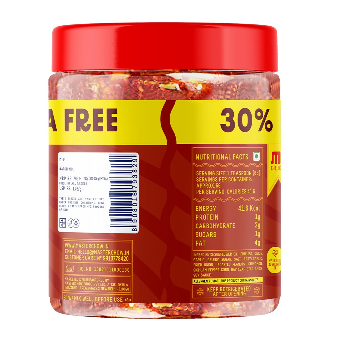 MasterChow Chilli Garlic Crisp (450gms) - 30% Extra – view 7
