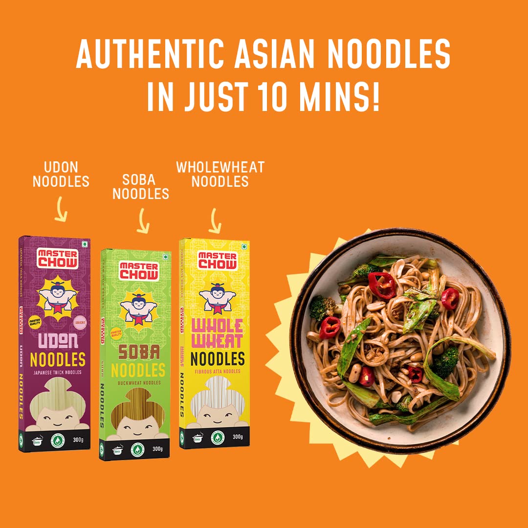 MasterChow Assorted Healthy Noodle Pack - 1 Whole Wheat, 1 Soba, 1 Udon Noodles – view 3