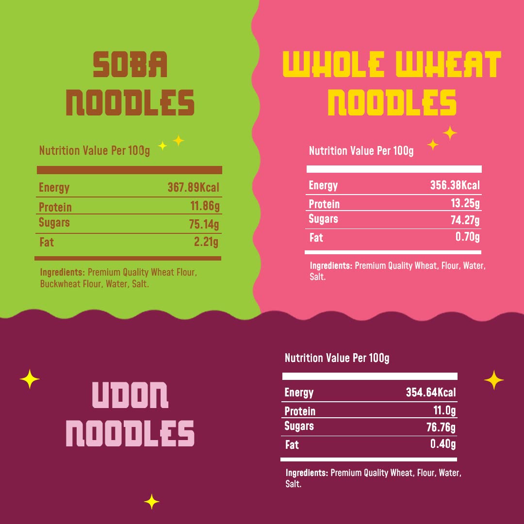 MasterChow Assorted Healthy Noodle Pack - 1 Whole Wheat, 1 Soba, 1 Udon Noodles – view 4