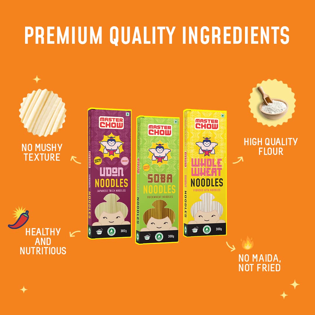 MasterChow Assorted Healthy Noodle Pack - 1 Whole Wheat, 1 Soba, 1 Udon Noodles – view 5