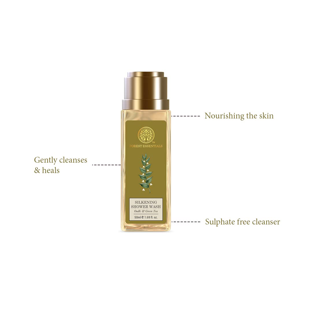 Forest Essentials Silkening Shower Wash Oudh & Green Tea – view 3
