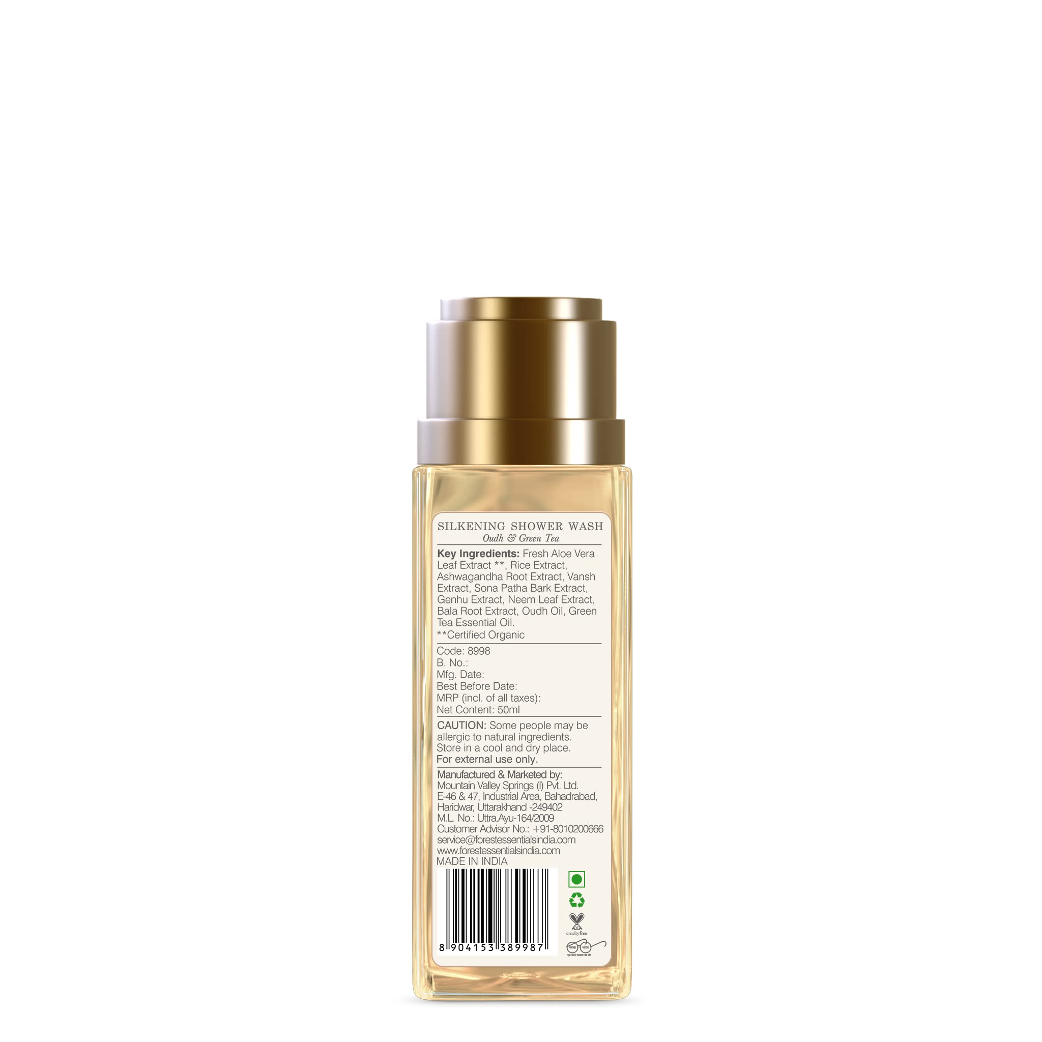 Forest Essentials Silkening Shower Wash Oudh & Green Tea – view 5