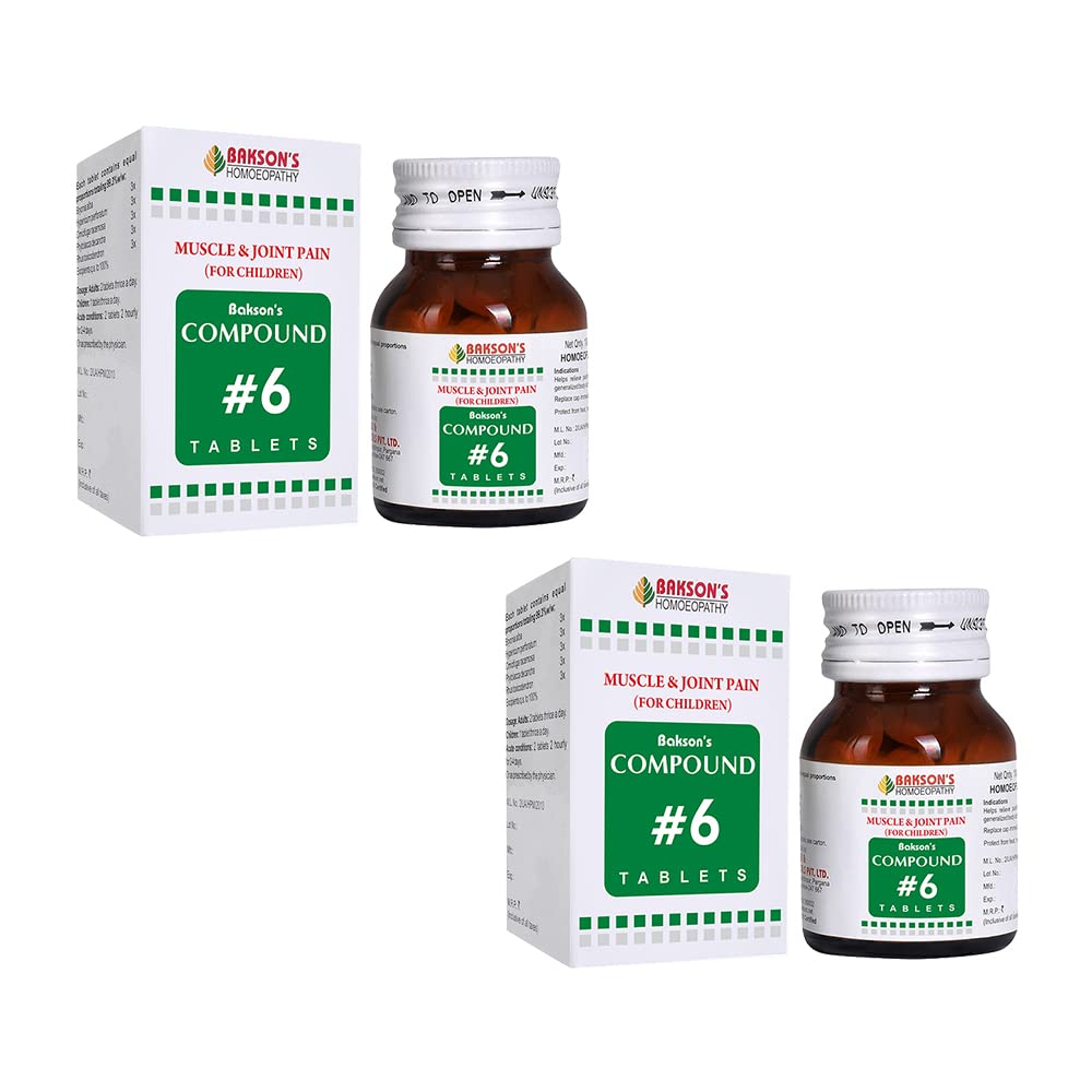 Bakson Compound #6 tablet bottles in a pack of 2