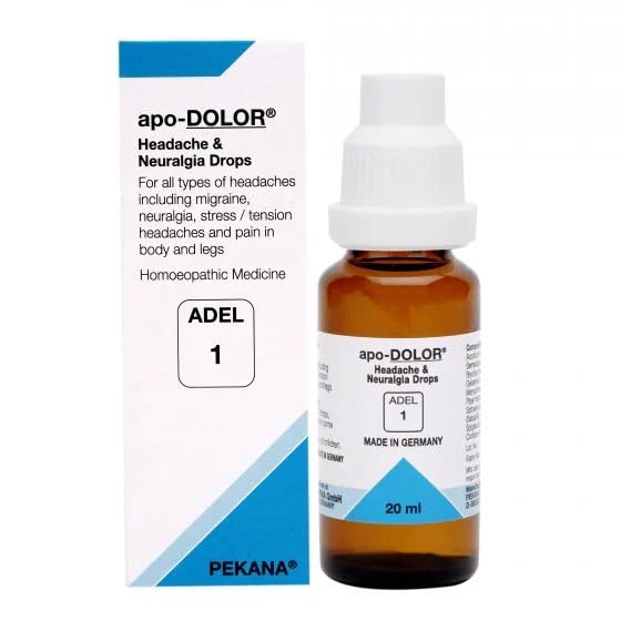 HOMEOVED ADEL-1 apo-DOLOR homeopathic headache drops bottle