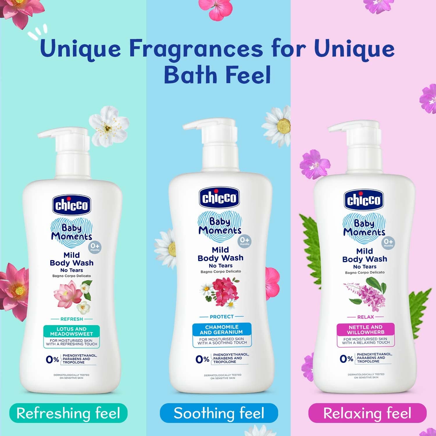 Chicco Baby Moments Mild Body Wash Relax, New Advanced Formula with Natural Ingredients, No Tears & Soap-Free, Mild formula for Baby – view 7