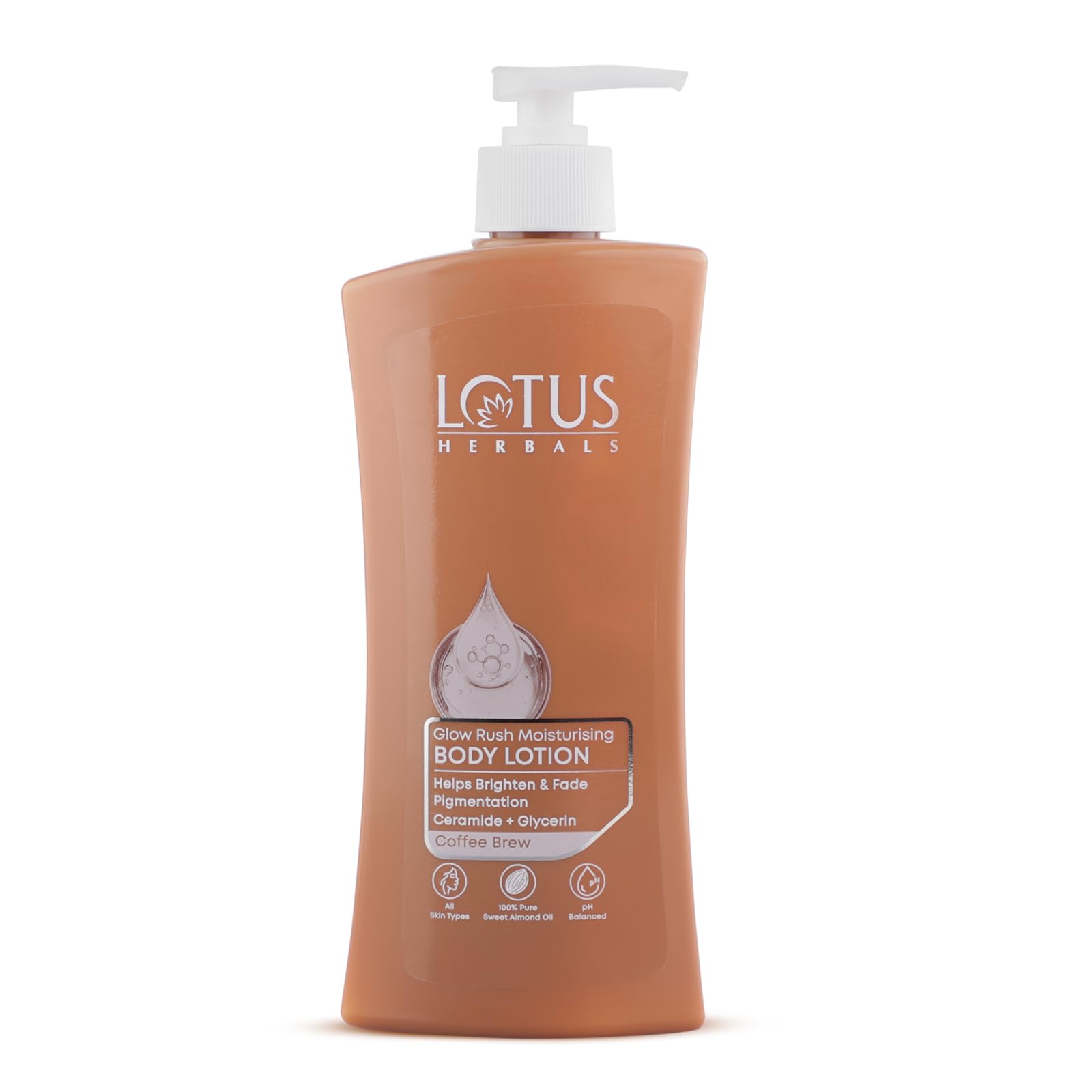 Lotus Herbals Glow Rush 400ml moisturising body lotion bottle front
