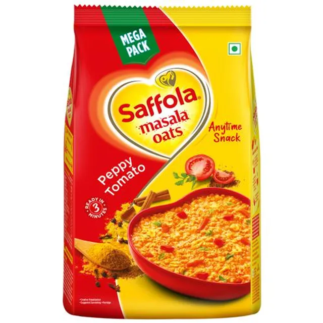 Saffola Masala Oats - Tasty Evening Snack, Fibre Rich, Peppy Tomato, 500 g – view 1