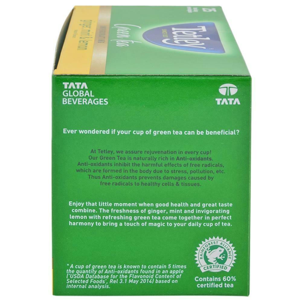 Tetley Ginger Mint And Lemon Green Tea Bags 25 Pcs – view 4