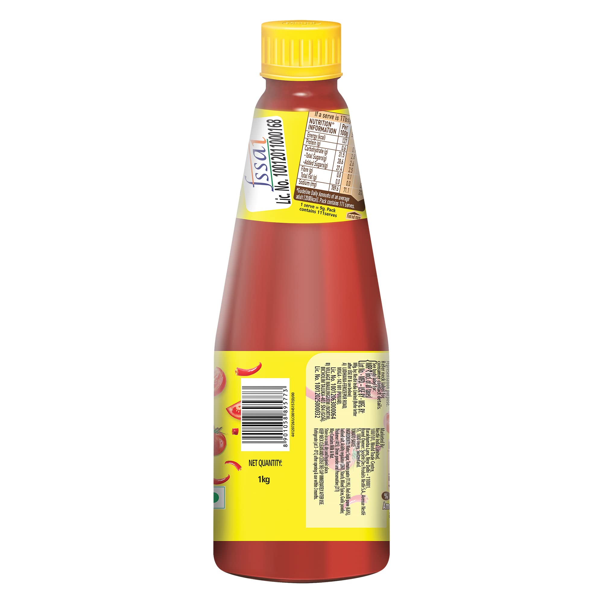 Maggi Hot & Sweet Tomato Chilli Sauce, Perfect Blend of Tomatoes & Chillies, 1kg Bottle – view 2