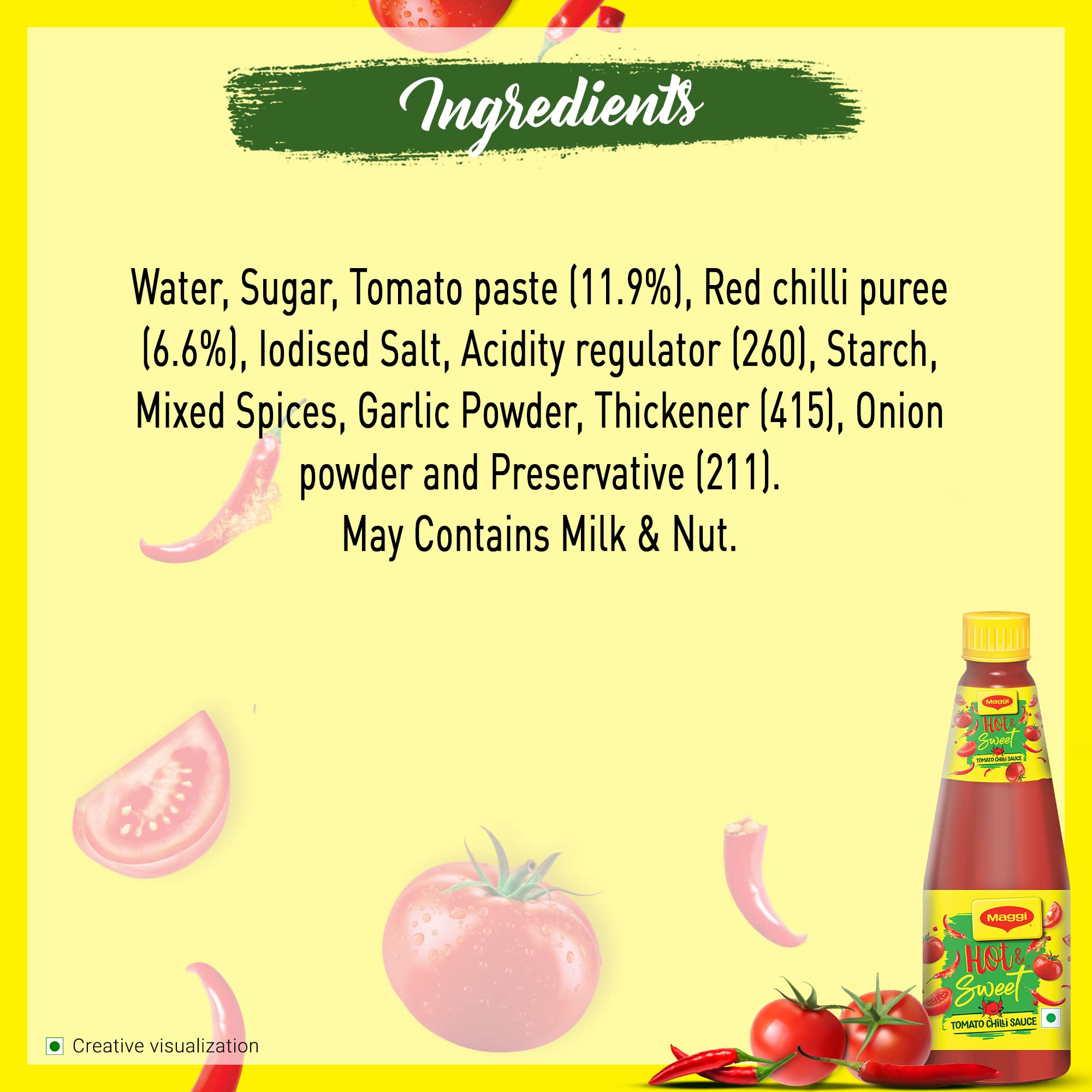Maggi Hot & Sweet Tomato Chilli Sauce, Perfect Blend of Tomatoes & Chillies, 1kg Bottle – view 3