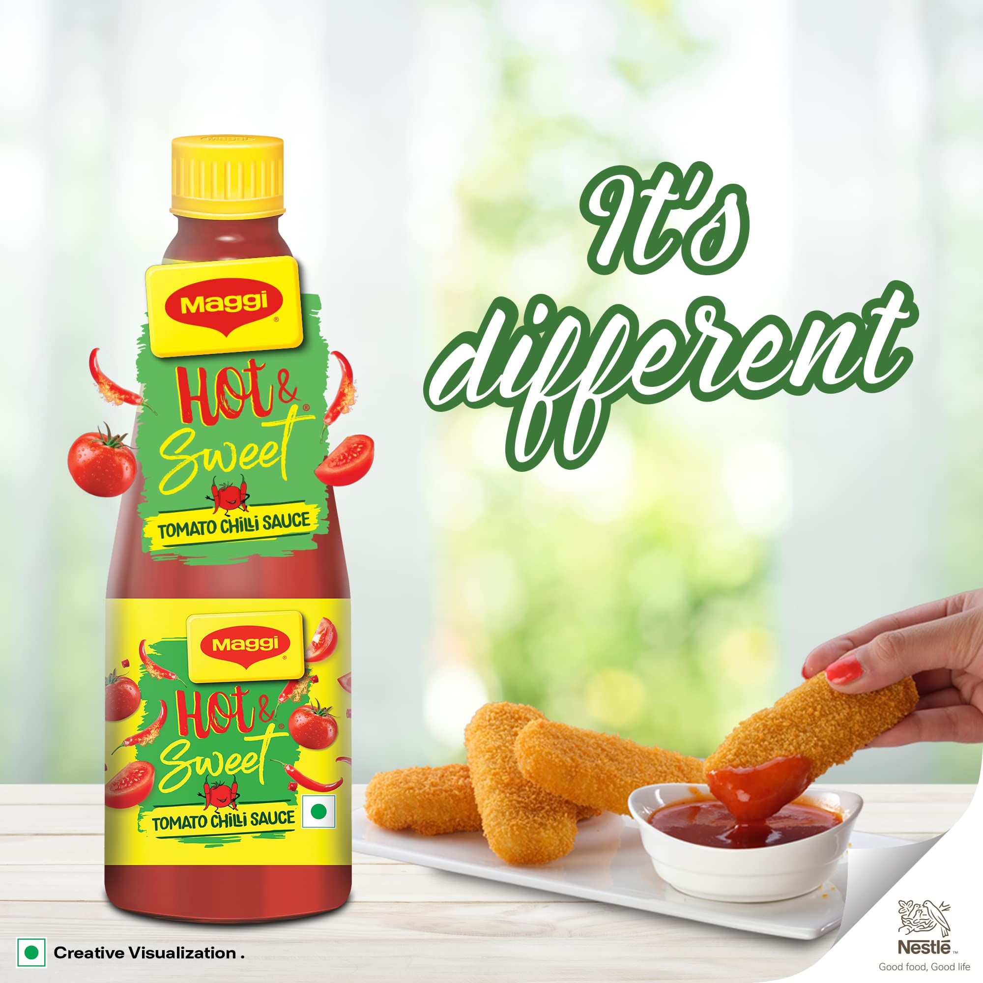 Maggi Hot & Sweet Tomato Chilli Sauce, Perfect Blend of Tomatoes & Chillies, 1kg Bottle – view 5