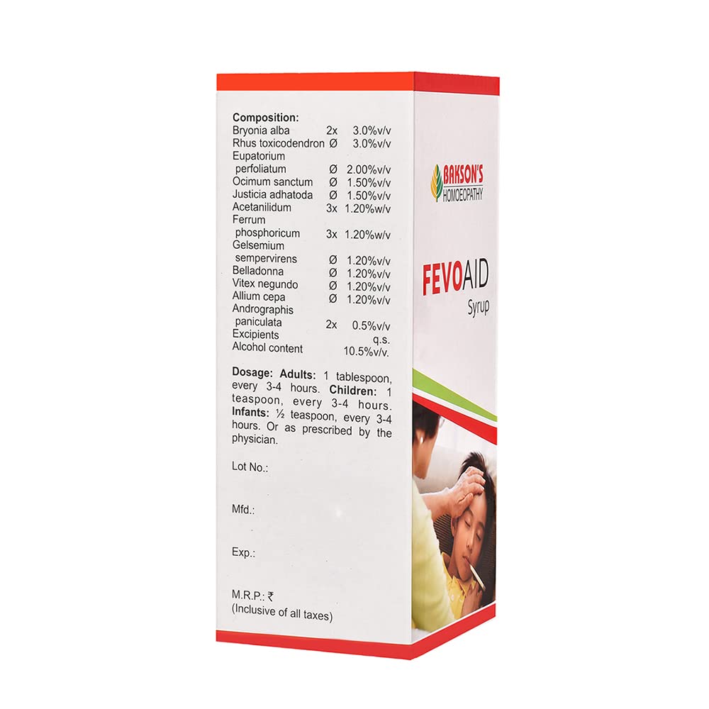 Dr. Bakshi's BAKSON'S HOMOEOPATHY Fevo Aid Syrup (450ml) – view 2