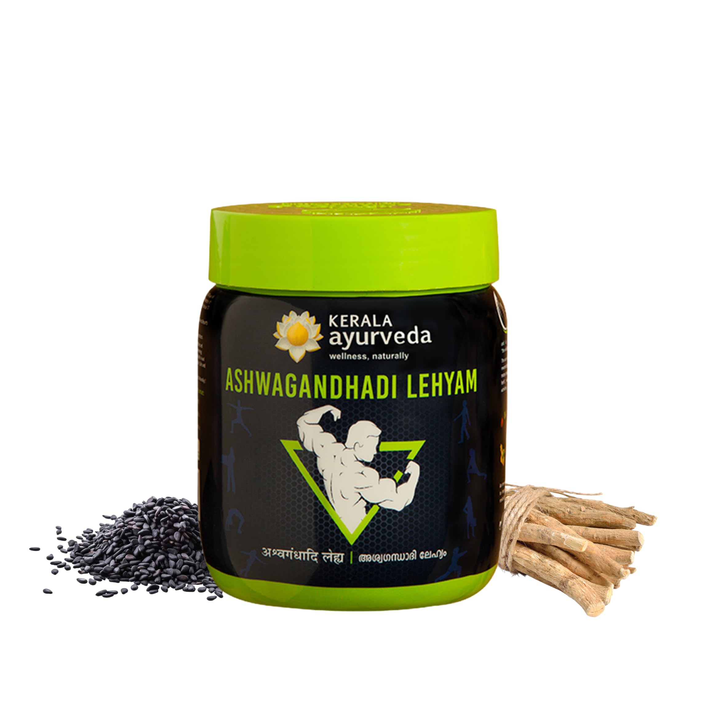 Front view of Kerala Ayurveda Ashwagandhadi Lehyam 500g bottle