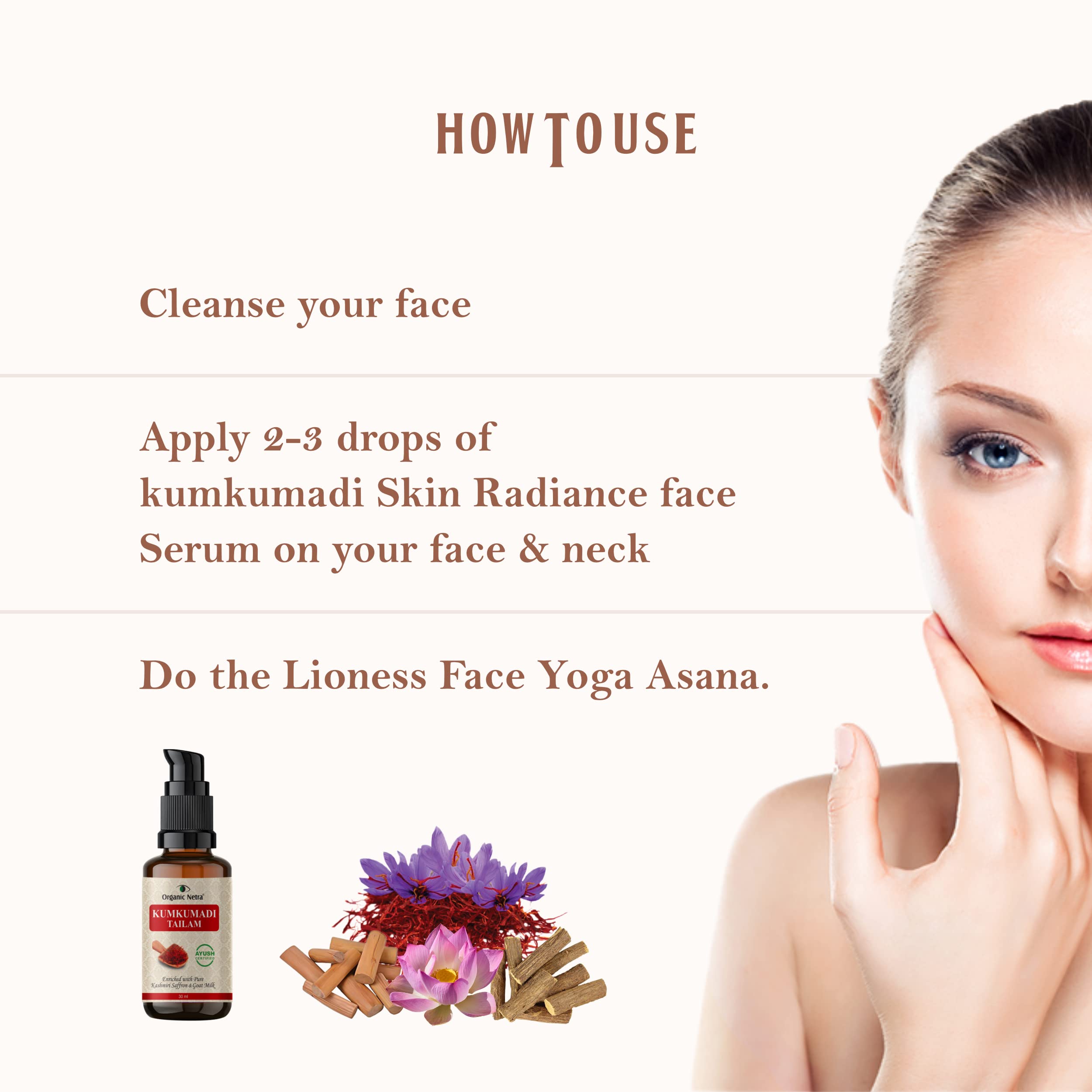 Organic Netra Ayurvedic Kumkumadi Tailam, Face Oil for Glowing Skin – view 6