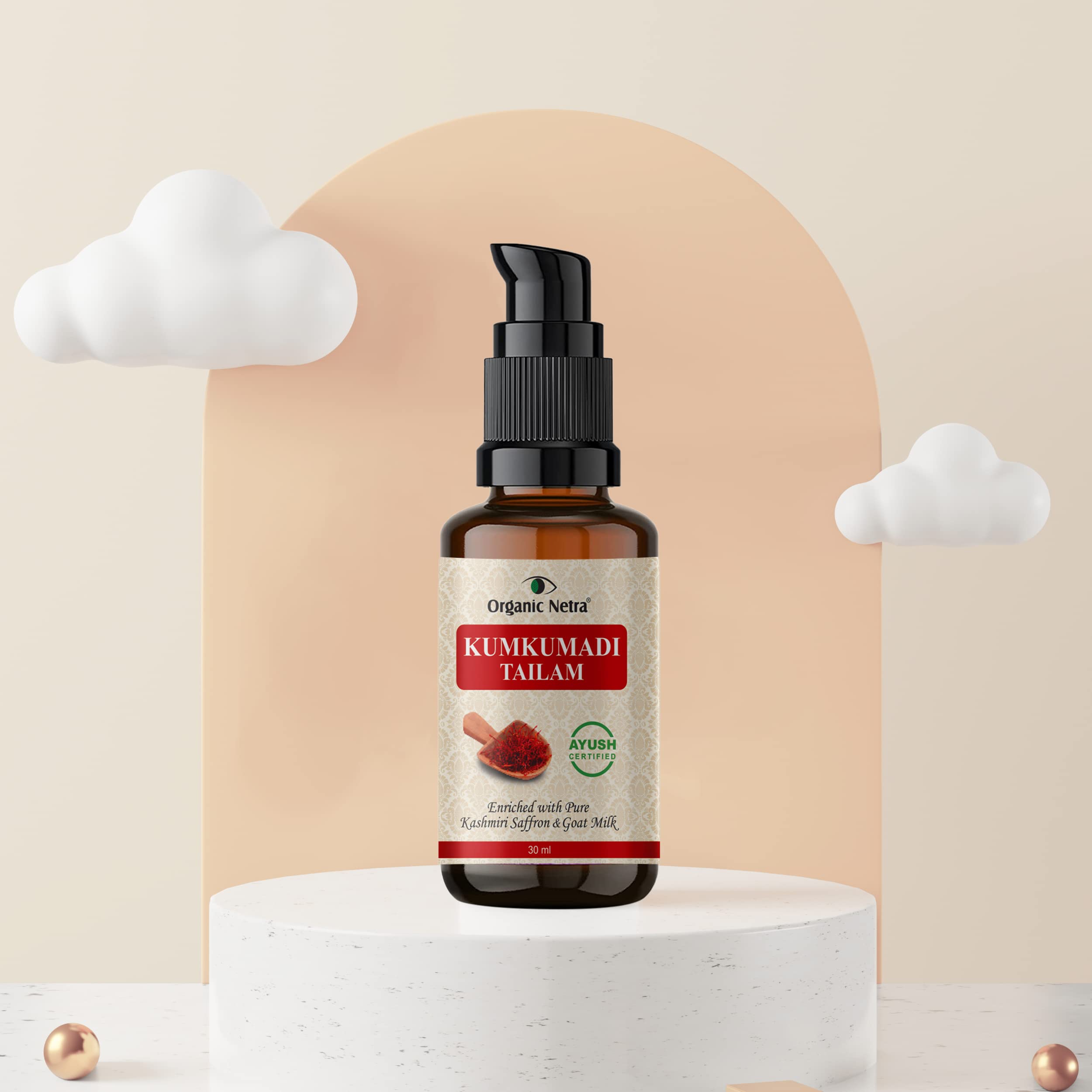 Organic Netra Ayurvedic Kumkumadi Tailam, Face Oil for Glowing Skin – view 7