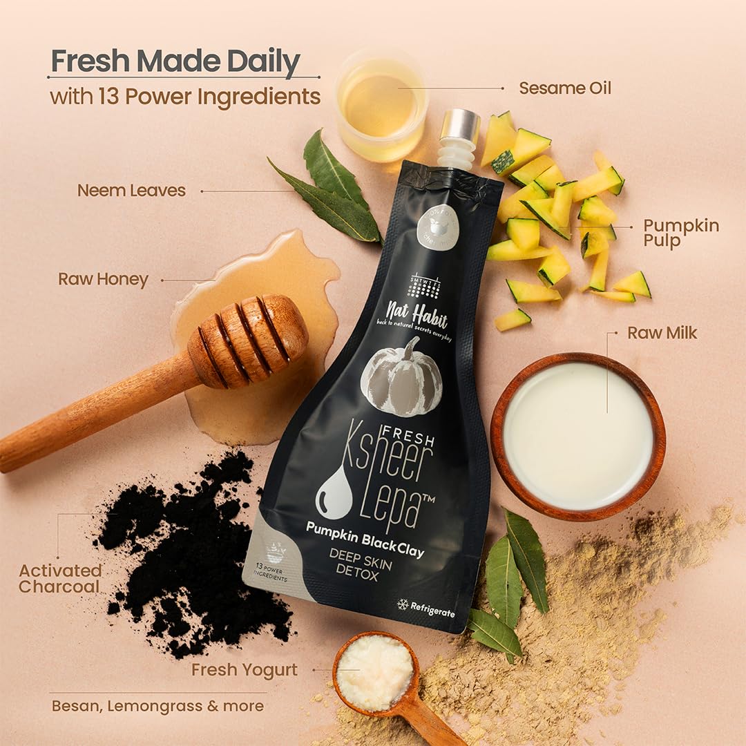 Nat Habit Pumpkin & Black Clay Face Pack – view 3