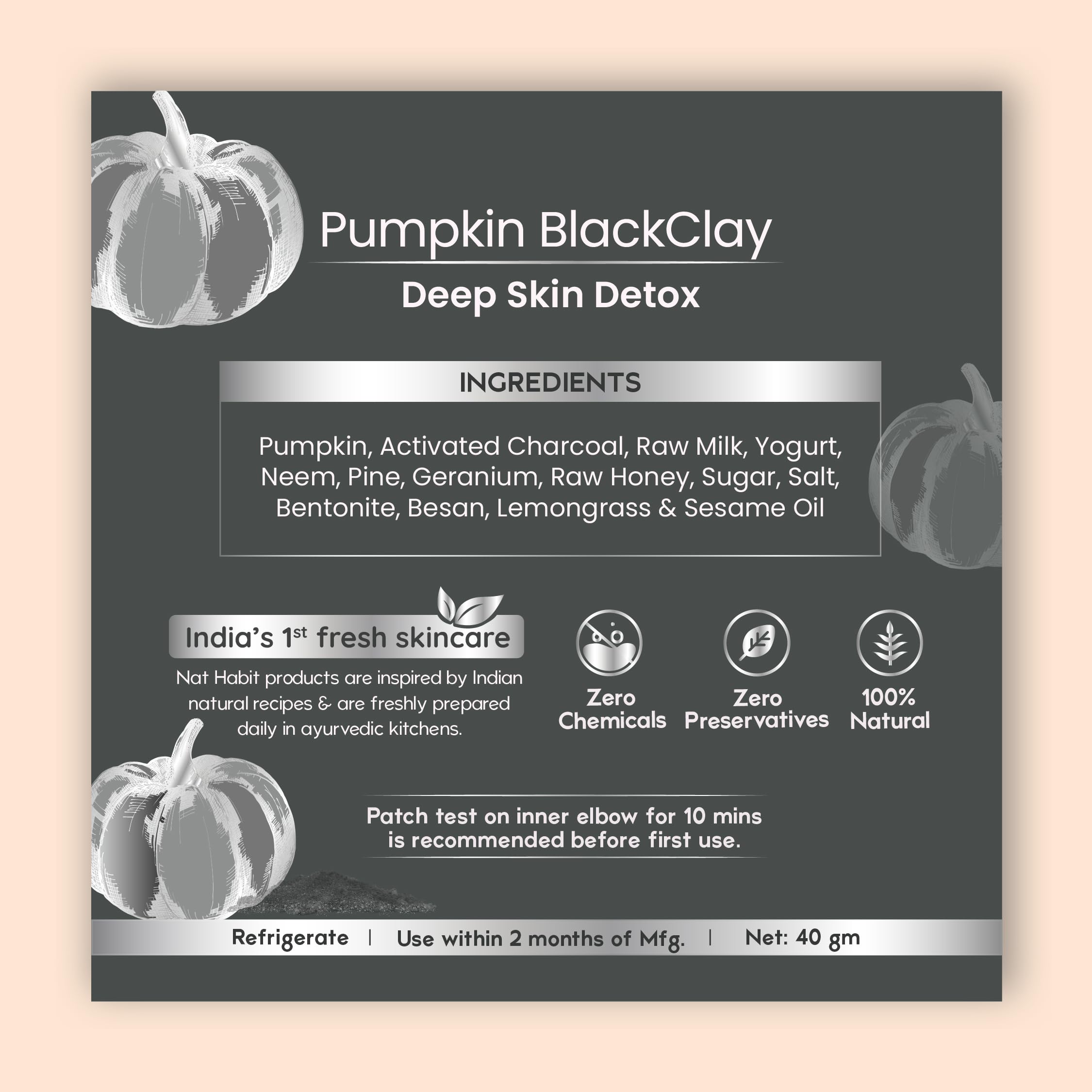 Nat Habit Pumpkin & Black Clay Face Pack – view 6