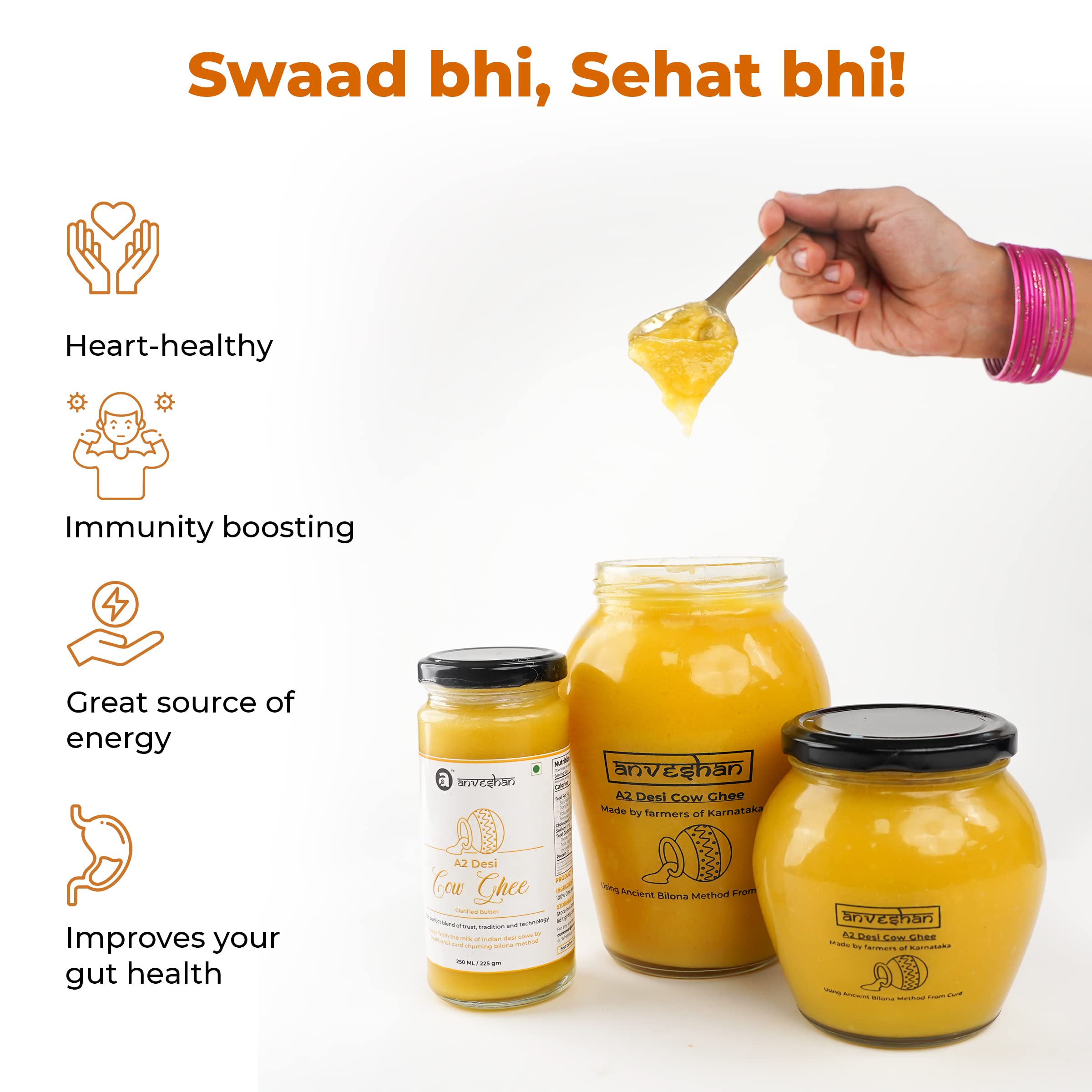 Anveshan A2 Cow Ghee 500 ml – view 3