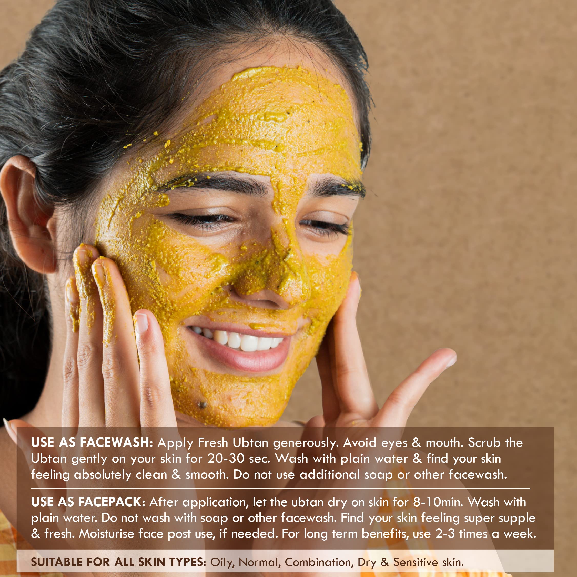 Nat Habit Fresh Sweet Orange Ubtan & Face Pack For Glowing Radiance, Tan & Deep Cleansing, Suitable For All Skin Types, Remove Blackhead & Whitehead (40g x Pack of 2) – view 6