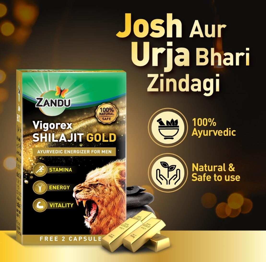 Zandu Vigorex Shilajit Gold - 12 Capsules – view 3
