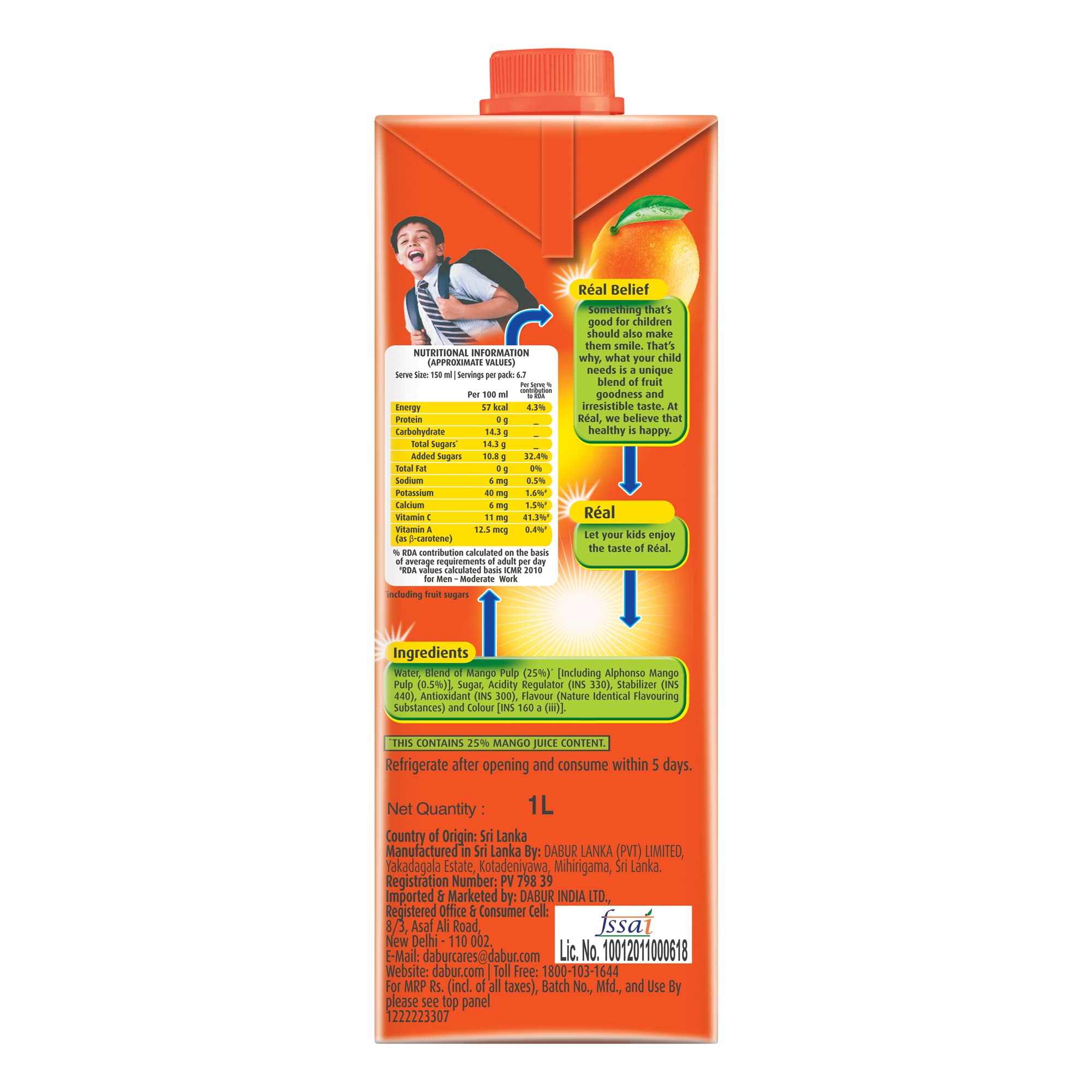 Real Mango Fruit Juice -1L – view 6