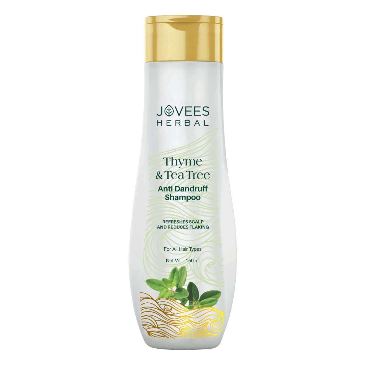 Front view of Jovees anti dandruff shampoo 150 ml bottle