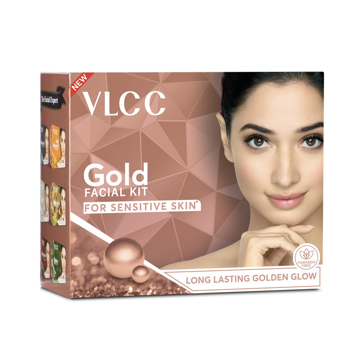VLCC sensitive skin gold facial kit 60g packaging
