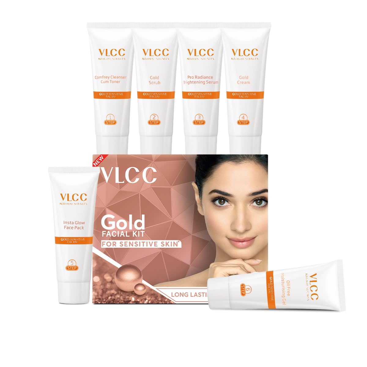 VLCC Gold Facial Kit for Sensitive Skin - 60g – view 2