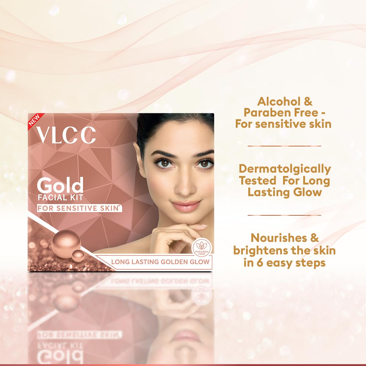 VLCC Gold Facial Kit for Sensitive Skin - 60g – view 4