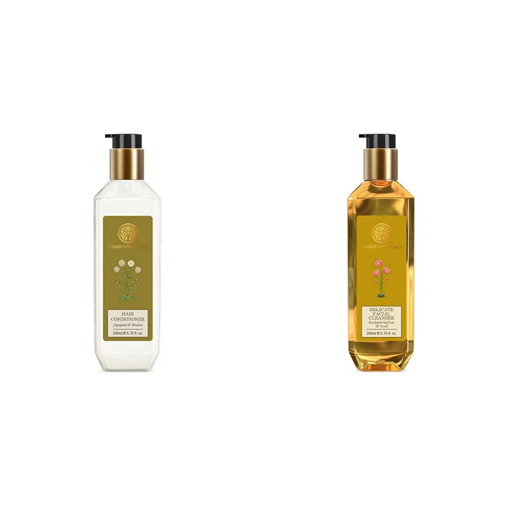 Forest Essentials conditioner and facial cleanser set, 200 ml bottles