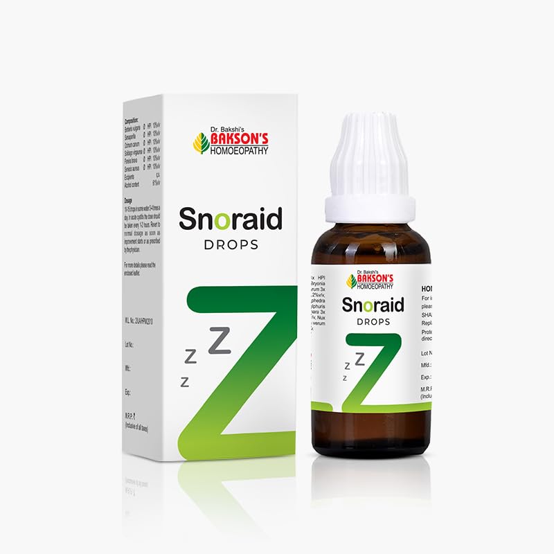 Bakson's Snoraid Drops 30 ml liquid drop bottle