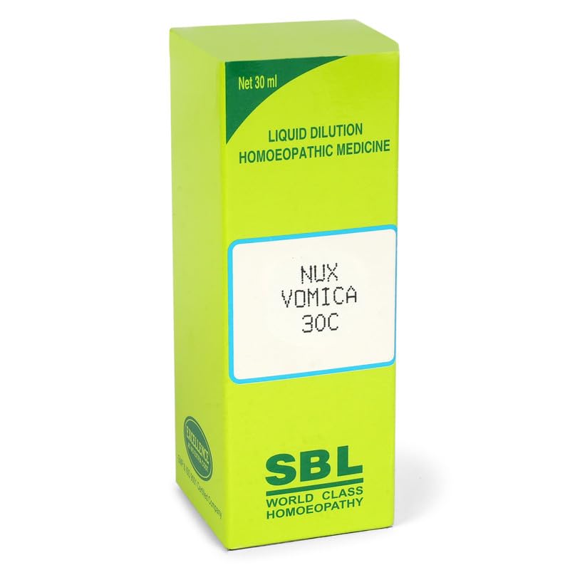 SBL Nux Vomica 30C adult homeopathic drops 30 ml bottle